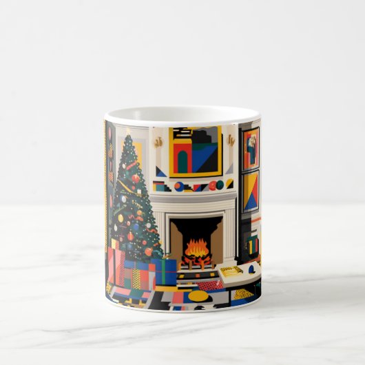 New Wave 1980s Pop Art Christmas Mug Koffiemok (Center)