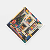 New Wave 1980s Pop Art Christmas Napkins Servet (Hoek)