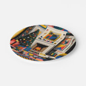 New Wave 1980s Pop Art Christmas Papieren Bordje (Gekanteld)