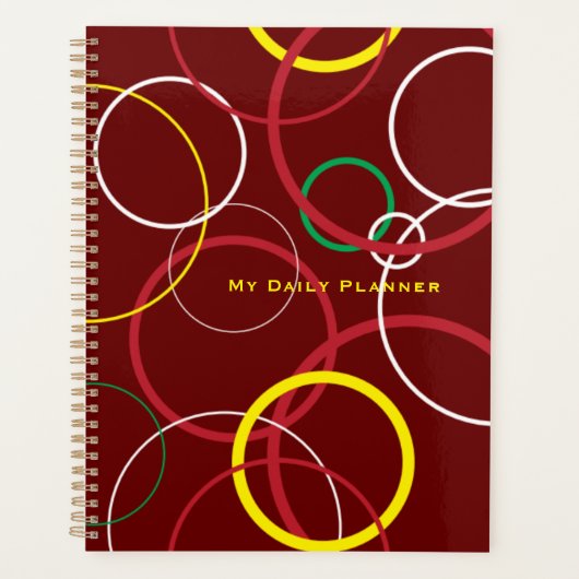 New Wave Burgundy Planner (Voorkant)