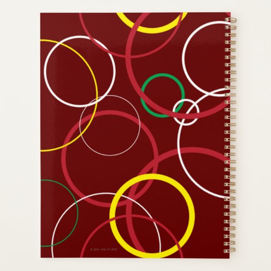 New Wave Burgundy Planner (Achterkant)