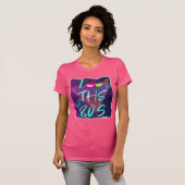 New Wave Glasses Style 80s Love Slogan T-shirt (Voorkant volledig)