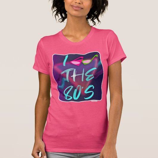 New Wave Glasses Style 80s Love Slogan T-shirt (Voorkant)
