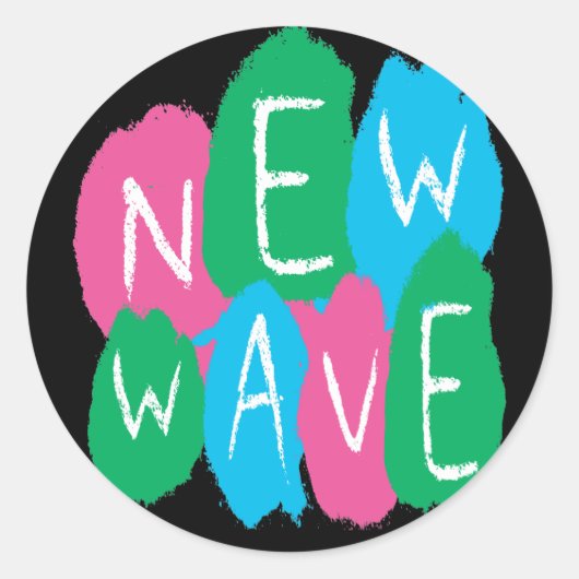 New Wave Graffiti Paint Ronde Sticker (Voorkant)