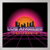New Wave Retro Los Angeles Poster (Voorkant)