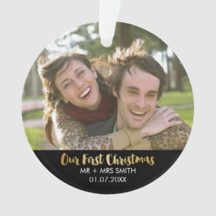 New-wed Photo Holiday Ornament
