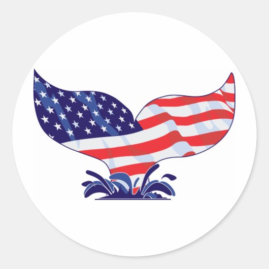 New-Whale-Tail-[Converted] Ronde Sticker (Voorkant)