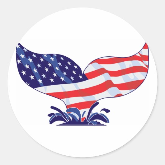 New-Whale-Tail-[Converted] Ronde Sticker (Voorkant)