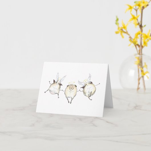 New Wings zet engelen sympathiekaart Kaart (Gele Bloem)