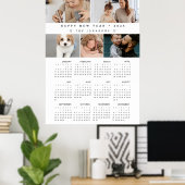 New Year 12 Month Custom Photos 2026 Calendar Poster (Thuiskantoor)