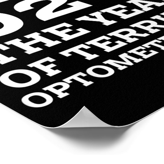 New Year 2020 And Bad Optometry Jokes Eye Chart Poster (Hoek)