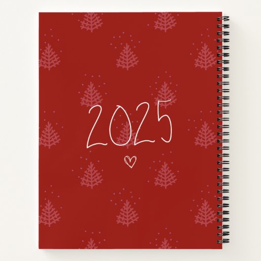 new year 2025 bordeaux notitieboek (Achterkant)