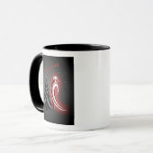 New Year 2026 – Black & White Mug with Red Accent Mok (Voorkant links)