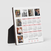 New Year 2026 Calendar Family Multi Photo Collage Fotoplaat (Voorkant)