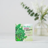 New Year 2026 Coffee Mug with Nature Forest Design Vierkante Visitekaartje (Staand voorkant)