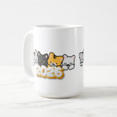 New Year 2026 Cute Cats for cats lovers Koffiemok (Voorkant links)