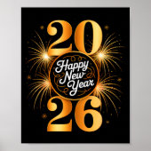 New Year 2026 Fireworks Happy New Year 2026 Men Wo Poster (Voorkant)