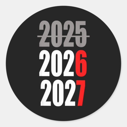 New Year 2026 Funny 67 New Year's Eve Party  Ronde Sticker (Voorkant)
