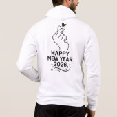 New Year 2026 Gold Art Zip Hoodie (Achterkant)