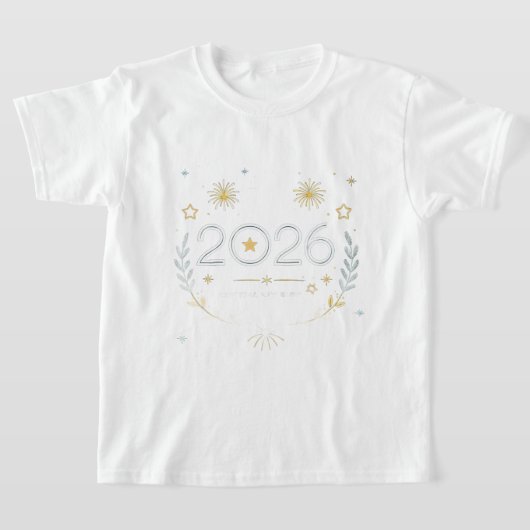 New Year 2026 Gold Fireworks “New Year, New Glow” T-shirt (Laagn)