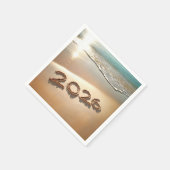 New Year 2026 In Beach Sand Servet (Hoek)