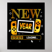 New Year 2026 Loading Gaming Controller New Years  Poster (Voorkant)