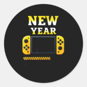 New Year 2026 Loading Gaming Controller New Years  Ronde Sticker (Voorkant)