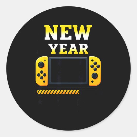New Year 2026 Loading Gaming Controller New Years  Ronde Sticker (Voorkant)
