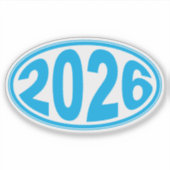 New Year 2026 Oval Sticker (Voorkant)