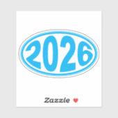 New Year 2026 Oval Sticker (Vel)