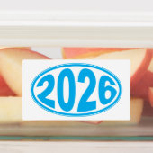 New Year 2026 Oval Sticker (Aangebracht)