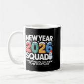 New Year 2026 Squad Funny Snowman Holiday Celebrat Koffiemok (Links)