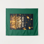 New Year 2026 Tapestry - Custom Luxe Wall Hanging Wandkleed (Voorkant (horizontaal))