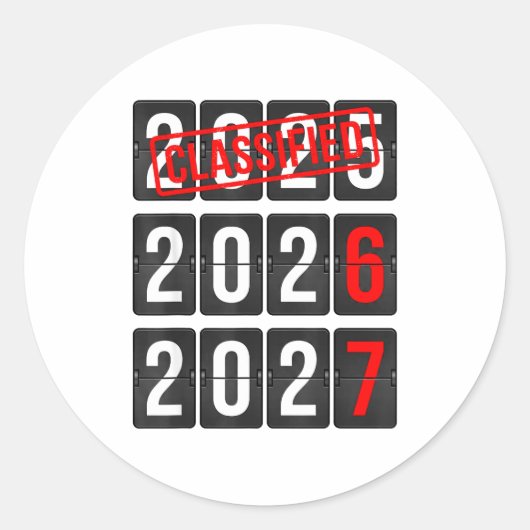 New Year 67 Six Seven Countdown New Year 2026 2027 Ronde Sticker (Voorkant)