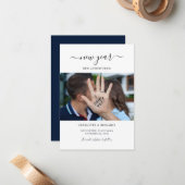 New Year Adventures Photo Save the Date Wedding Notitiekaartje (Voorkant / Achterkant in situ)