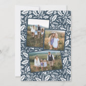 New Year Arch Berry Navy 3 Photo Collage Feestdagenkaart (Achterkant)