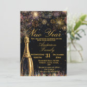 New Year Bubbly Celebration Kaart (Staand voorkant)