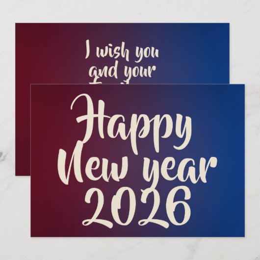 New year card about greeting  feestdagenkaart (Voorkant / Achterkant)