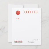 New year card for the year of snake (Nengajo) ノート Notitiekaartje (Achterkant)