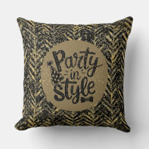 New Year Celebrate,Party in Style,Black Gold  Art