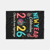 New Year Celebration 2026 Disco Ball Matching Wint Fleece Deken (Voorkant (Horizontaal))