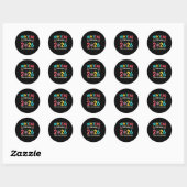 New Year Celebration 2026 Disco Ball Matching Wint Ronde Sticker (Vel)
