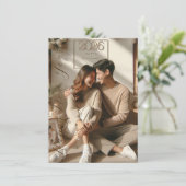 New Year Celebration Card | Couple Card Feestdagenkaart (Staand voorkant)