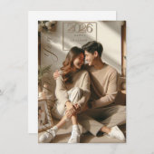 New Year Celebration Card | Couple Card Feestdagenkaart (Voorkant / Achterkant)