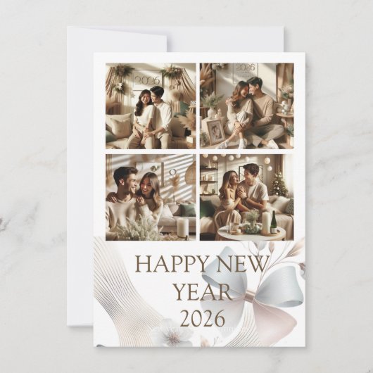 New Year Celebration Card | Couple Card Feestdagenkaart (Voorkant)