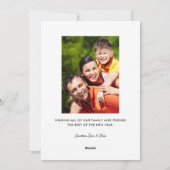 New Year Cheers Message 2 Photo Feestdagenkaart (Achterkant)