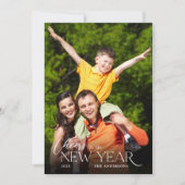 New Year Cheers Message Photo Feestdagenkaart (Voorkant)