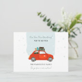 New Year Christmas Holiday Moving Announcement Aankondiging (Staand voorkant)