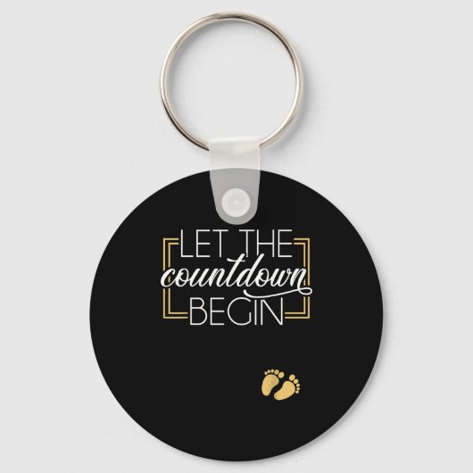 New Year Christmas Pregnancy Announcement Countdow Sleutelhanger (Voorkant)