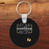New Year Christmas Pregnancy Announcement Countdow Sleutelhanger (Voorkant)